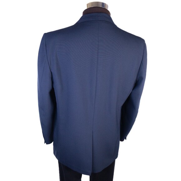 VTG Stafford Blazer Sports Coat Jacket Men Size 44R Navy Gold Buttons Wool Blend - Picture 8 of 12